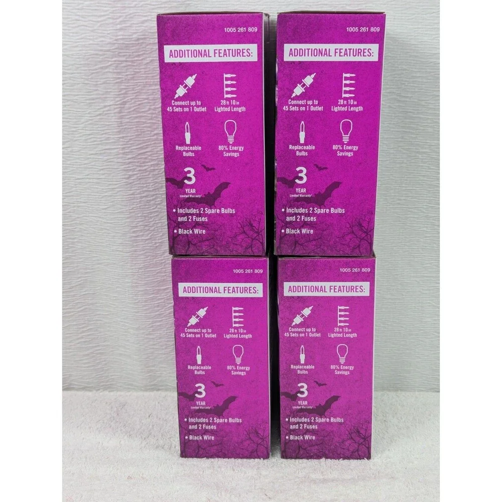 Home Accents Holiday - 100 Count Purple LED Mini Lights - 4 Pack